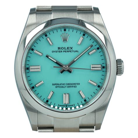 teal dial watch rolex|rolex perpetual 36 for sale.